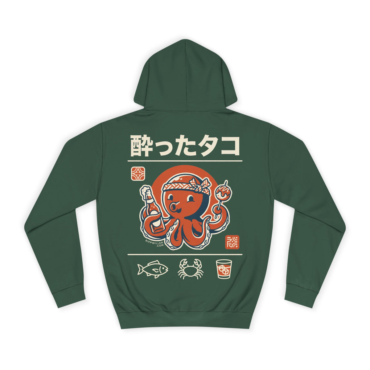 Rippwiller Drunken Octopus Night Hoodie