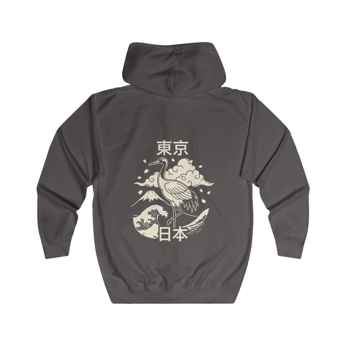 Rippwiller Tokyo Crane Night Zip Hoodie