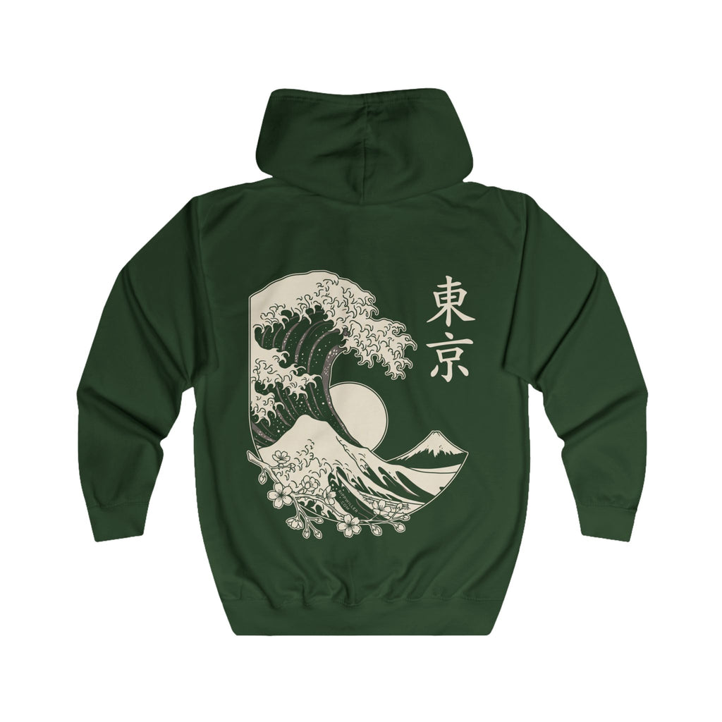 Rippwiller Great Wave Night Zip Hoodie