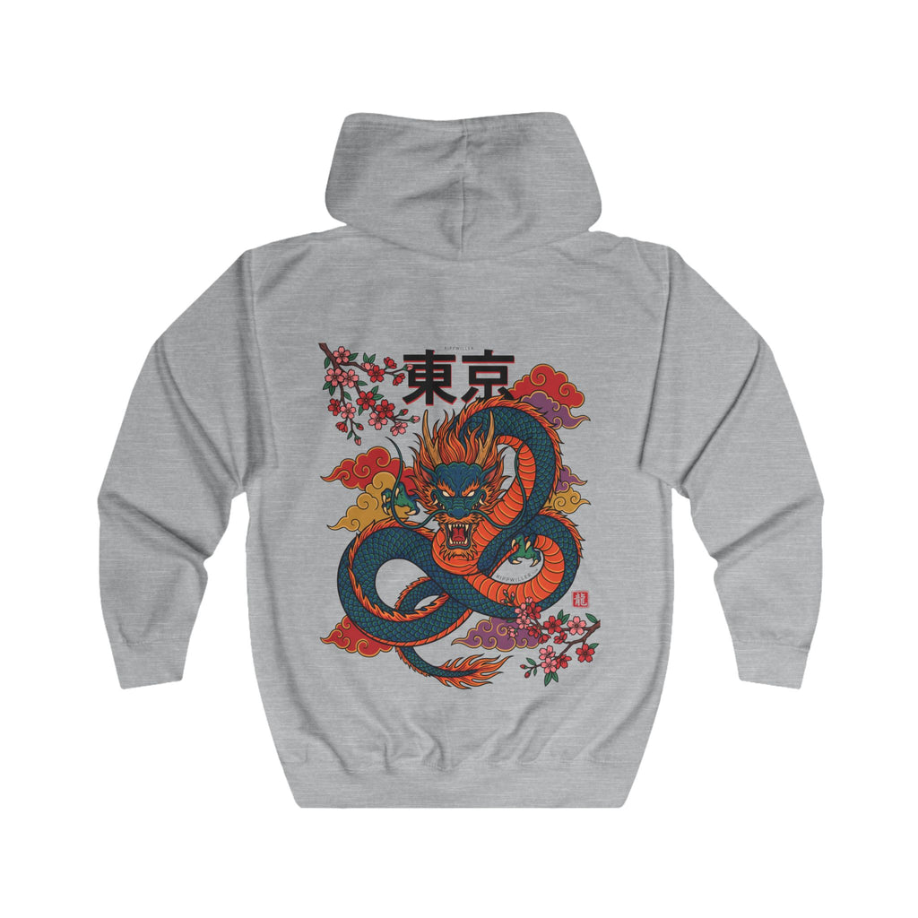 Rippwiller Green Dragon Zip Hoodie