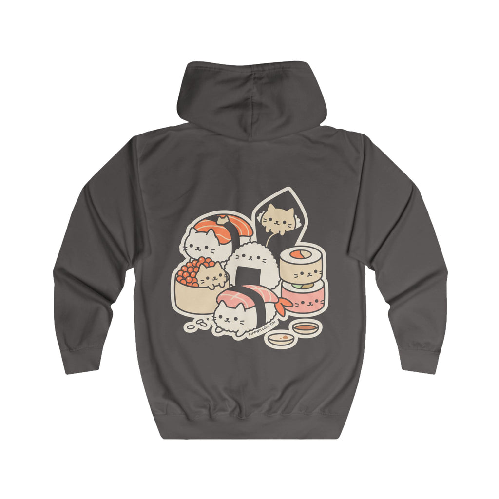Rippwiller Sushi Cats Night Zip Hoodie
