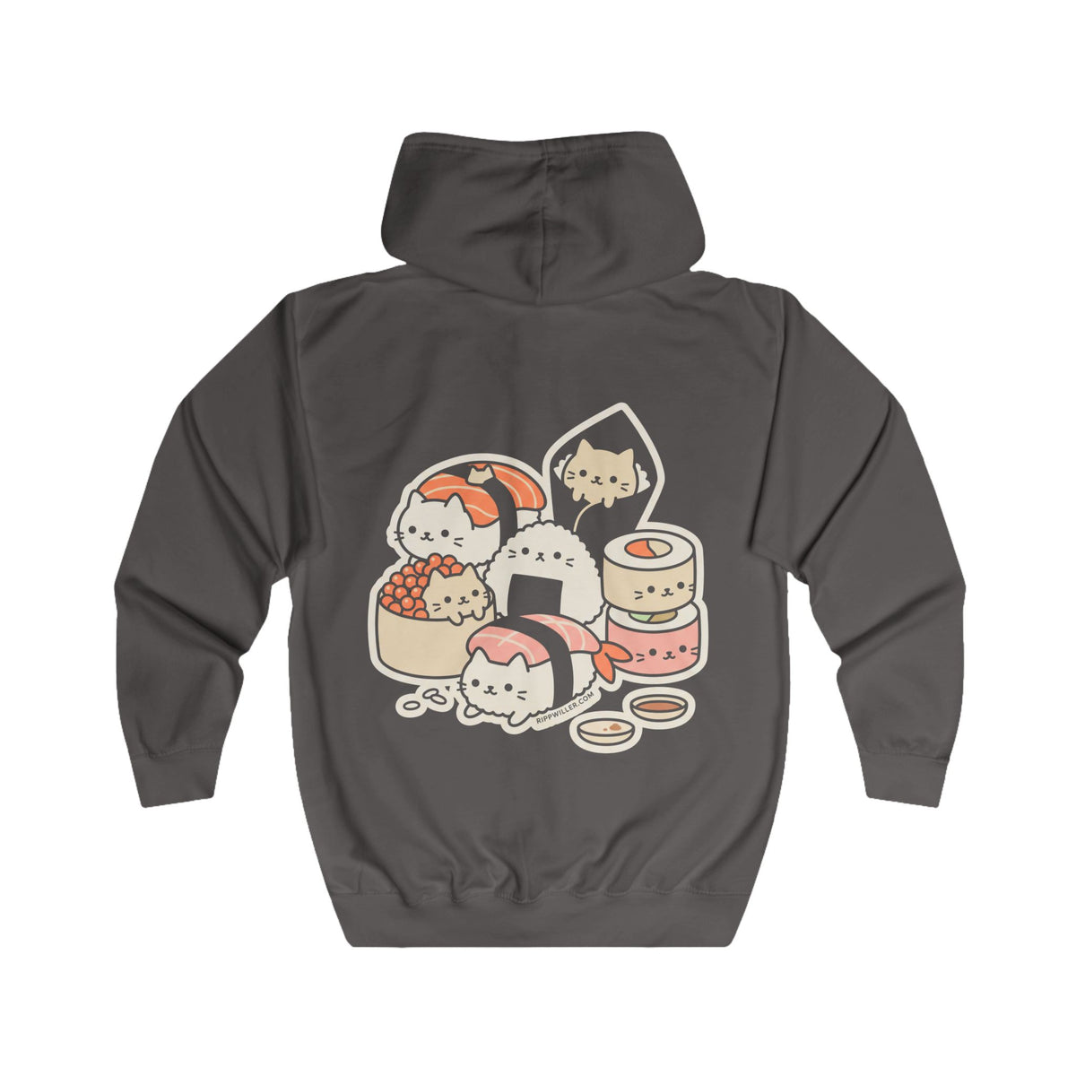 Rippwiller Sushi Cats Night Zip Hoodie