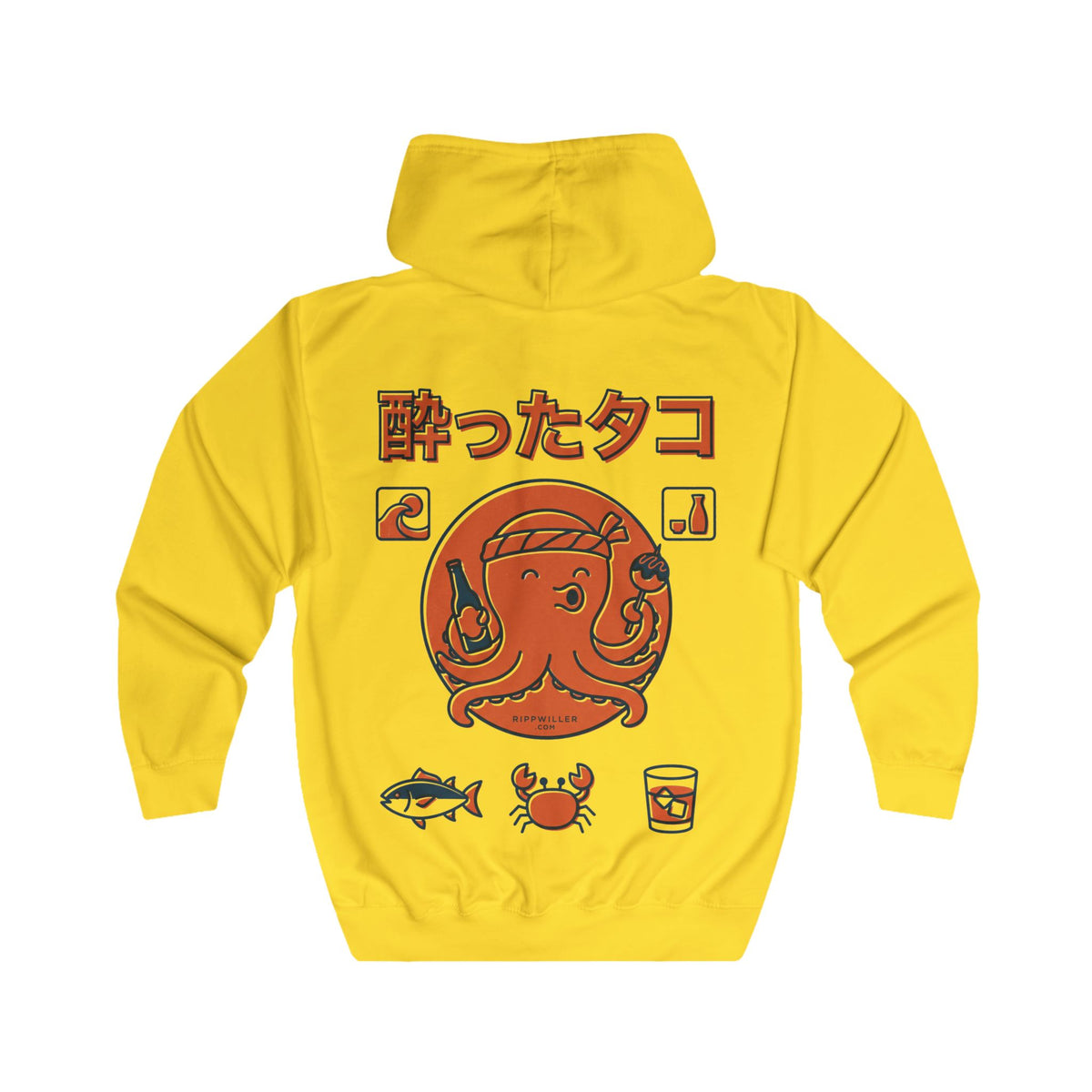 Rippwiller Drunken Octopus Zip Hoodie