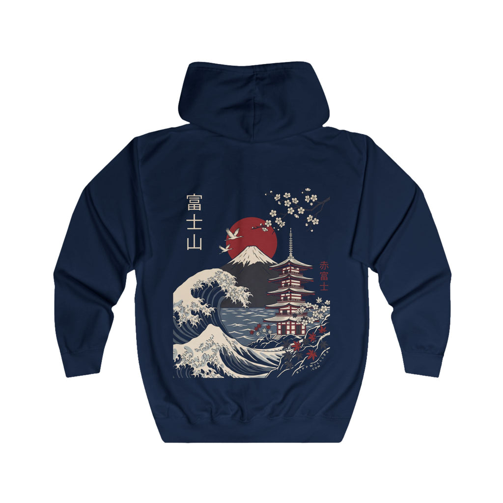 Rippwiller Red Fuji Night Zip Hoodie