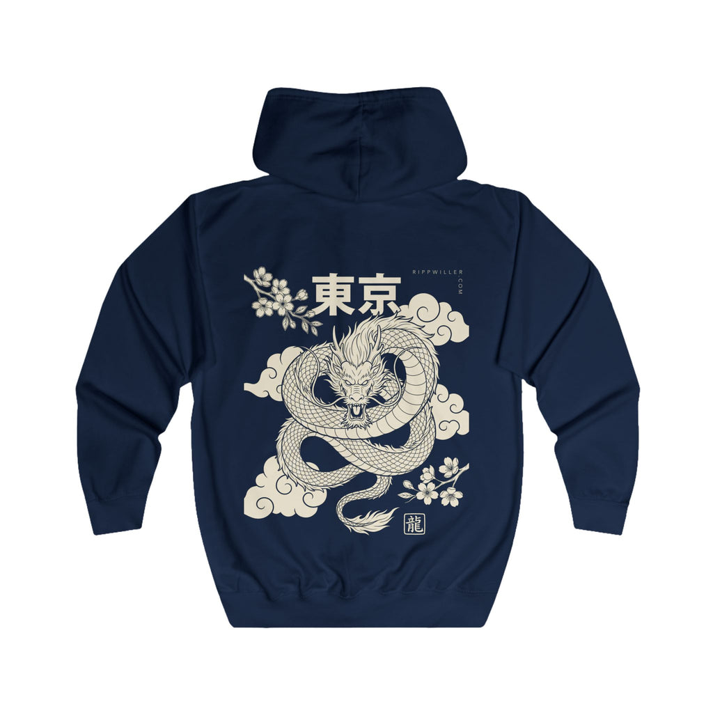 Rippwiller Green Dragon Night Zip Hoodie