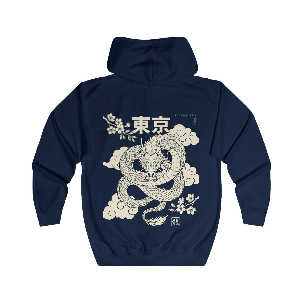 Rippwiller Green Dragon Night Zip Hoodie