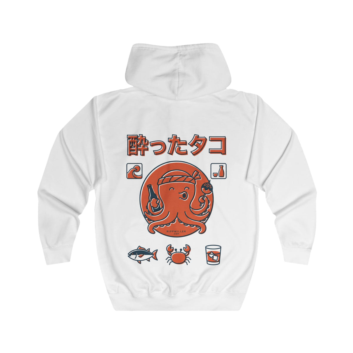 Rippwiller Drunken Octopus Zip Hoodie