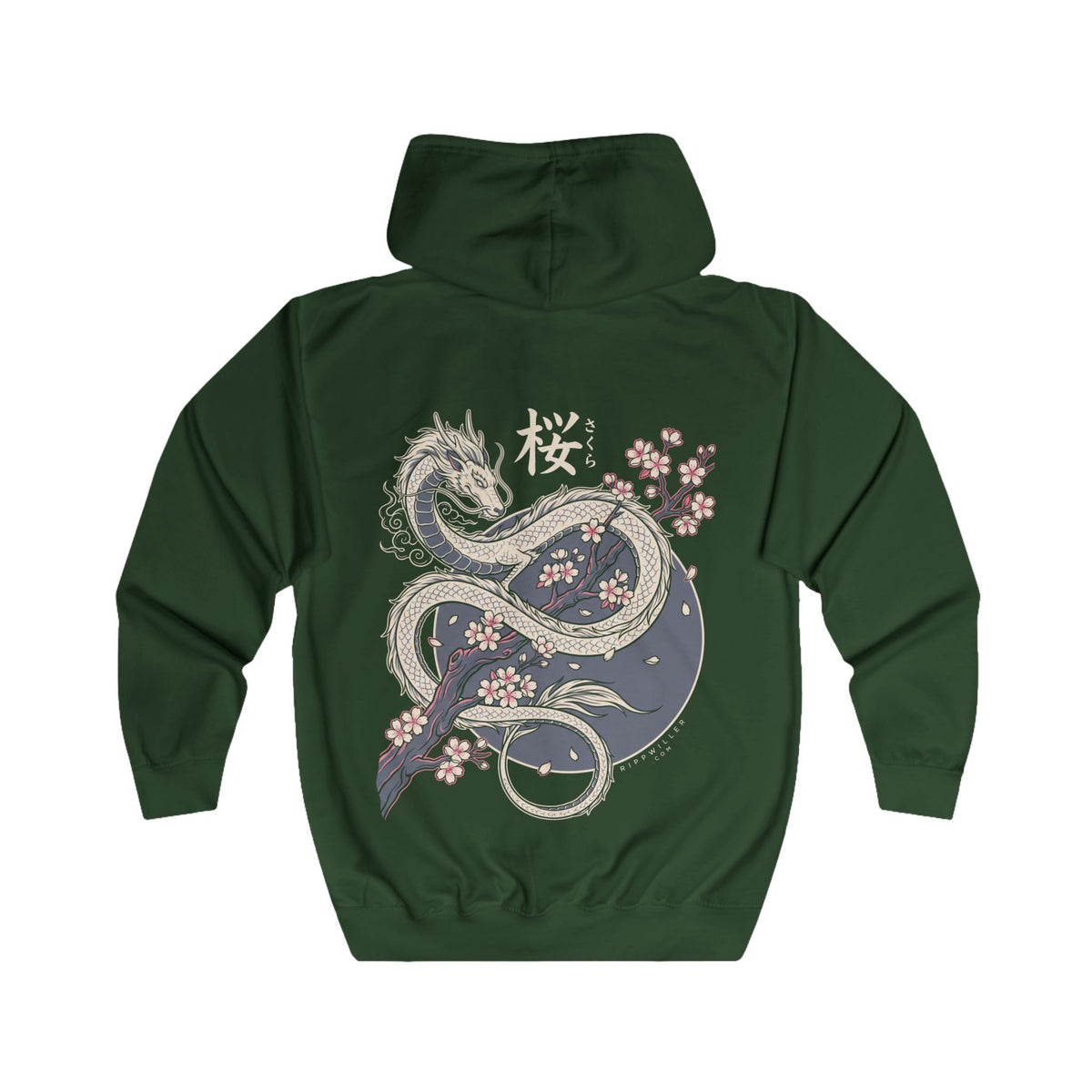 Rippwiller Moon Dragon Night Zip Hoodie