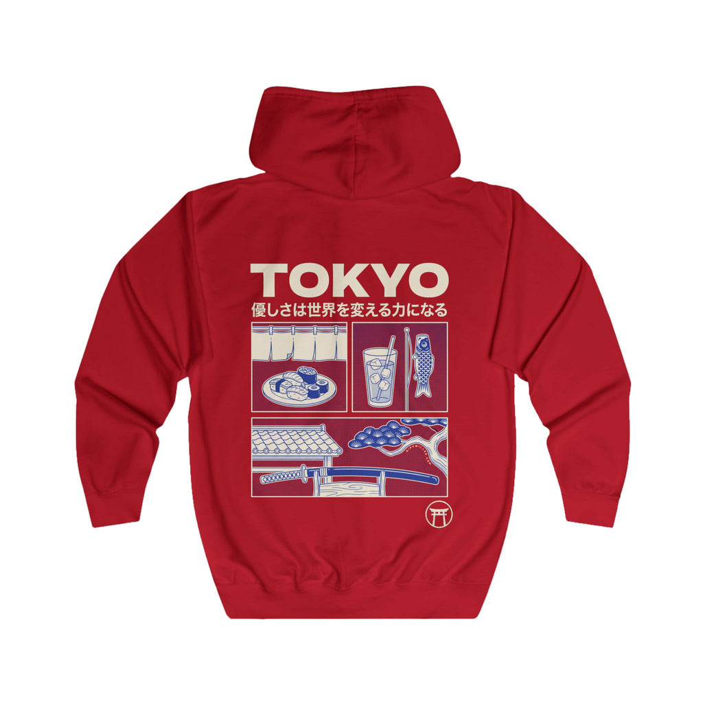 Rippwiller Tokyo Blue Night Zip Hoodie