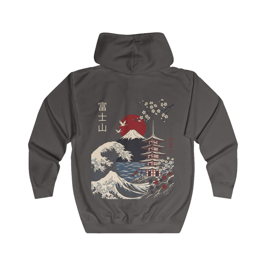 Rippwiller Red Fuji Night Zip Hoodie