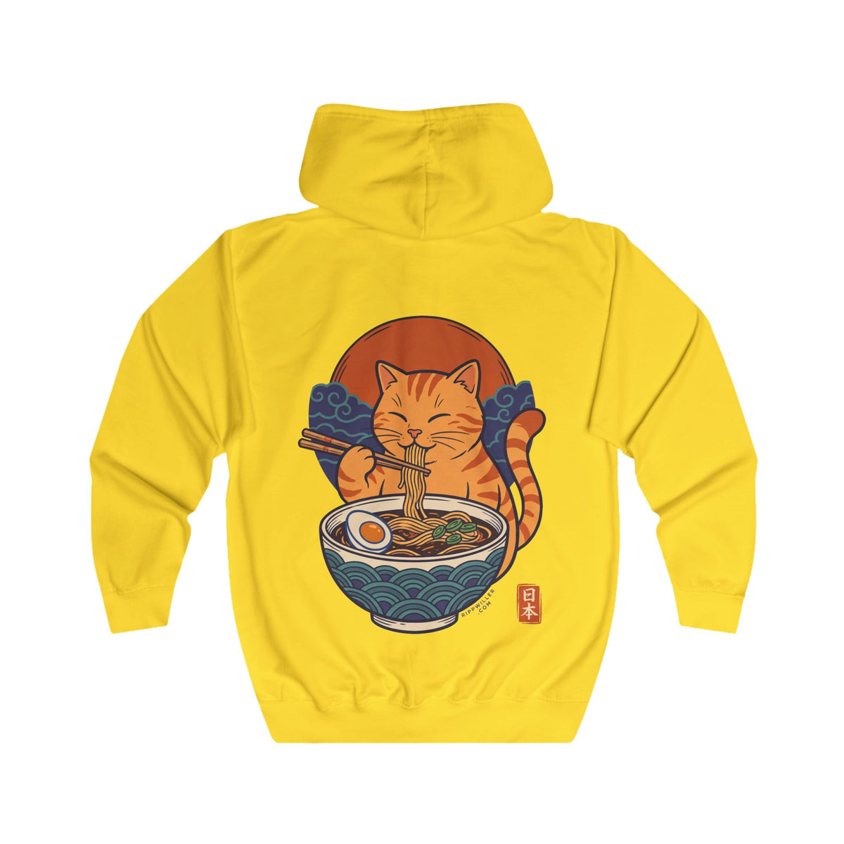Rippwiller Ramen Cat Zip Hoodie