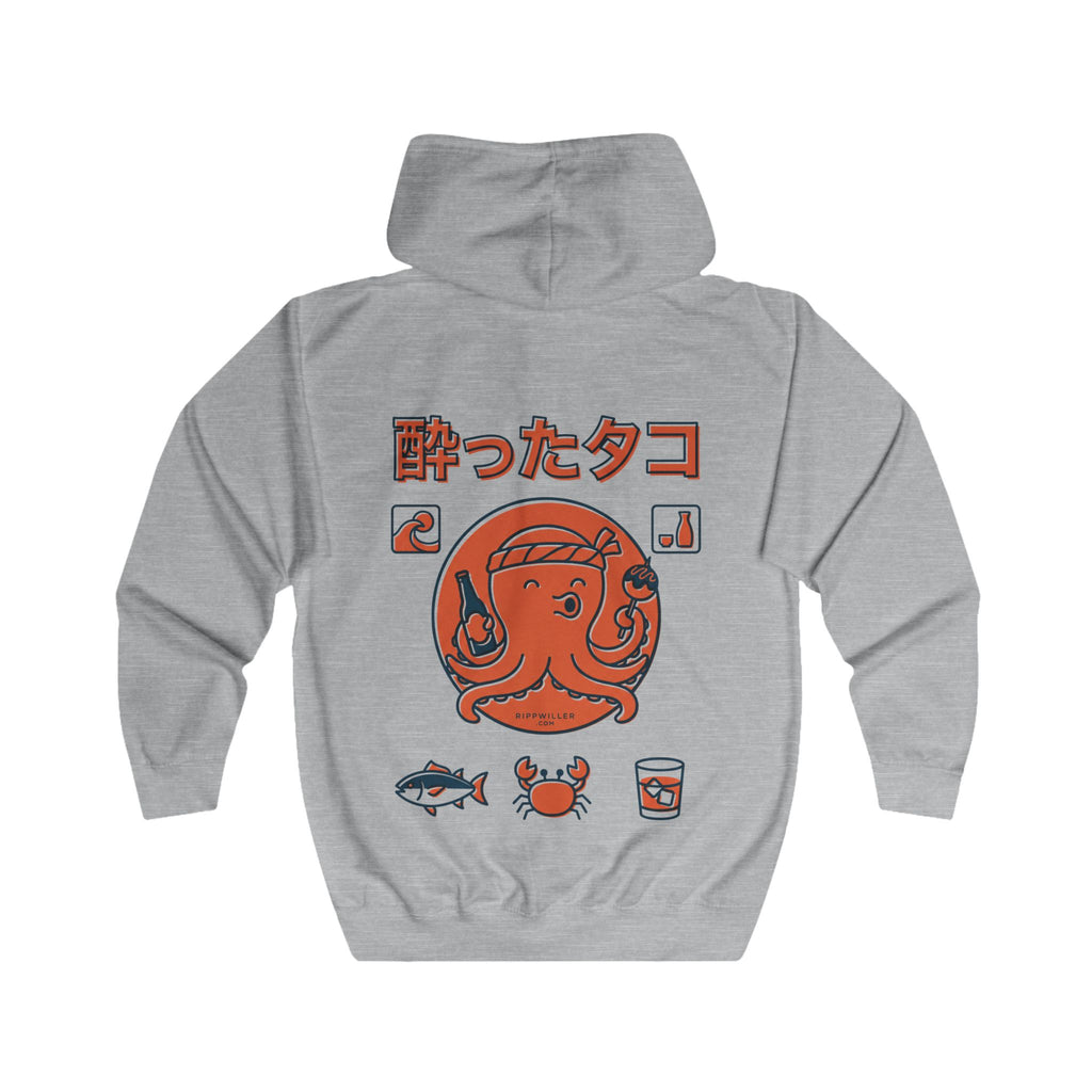 Rippwiller Drunken Octopus Zip Hoodie