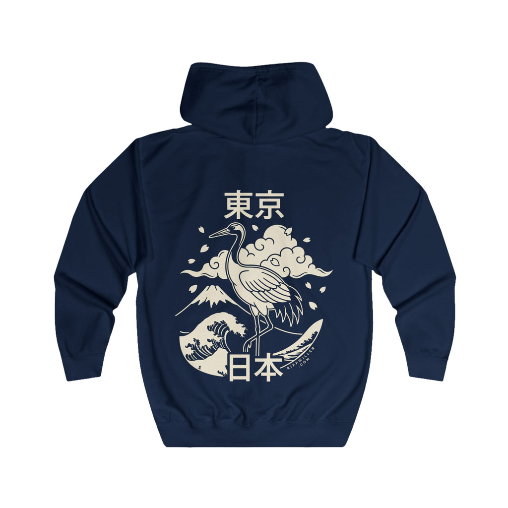 Rippwiller Tokyo Crane Night Zip Hoodie